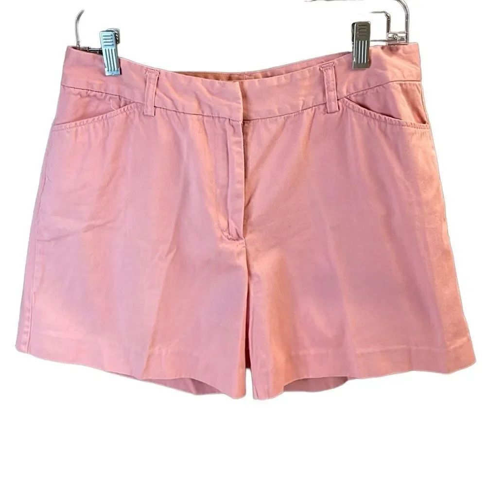 BAY STUDIOS Khakis Ladies Pink Cotton Chino Shorts Size 10